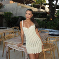 Kendall Pearl Backless Mini Dress in white