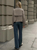 Romane Houndstooth Turtleneck Jacket
