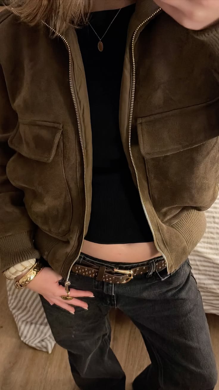 Banbury Faux Suede Bomber Jacket close-up