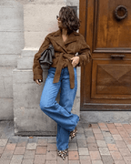 Banbury Faux Suede Belted Wrap Jacket