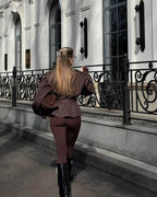 Brown back view