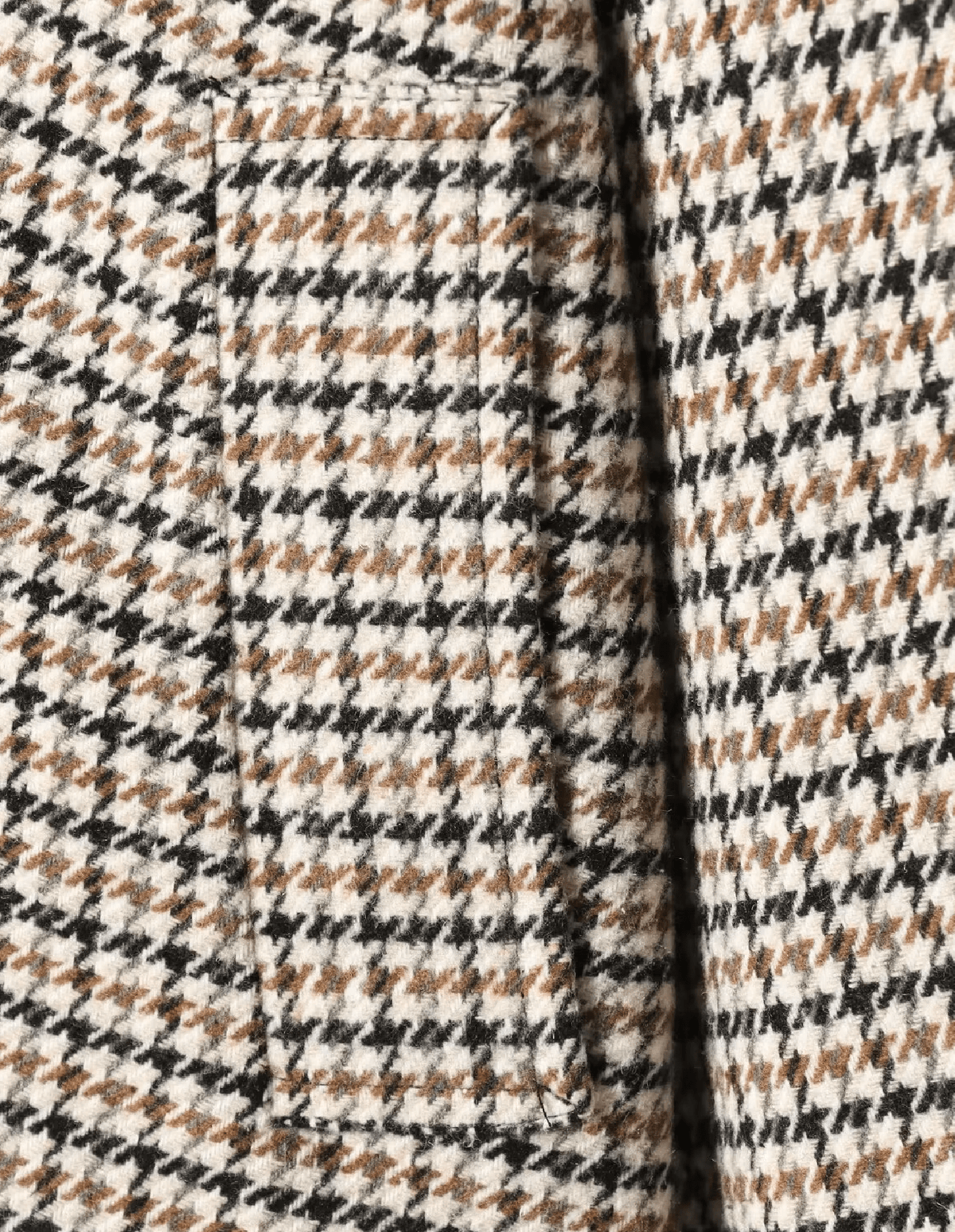 Ondine High-Collar Houndstooth Cropped Jacket