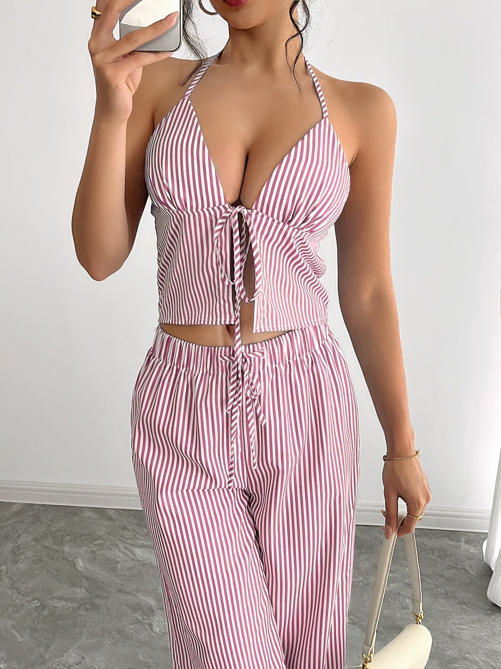 Kendall Striped Halter Top
