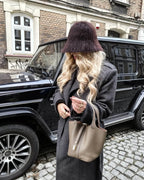 Margot Fuzzy Bucket Hat - Dark Brown