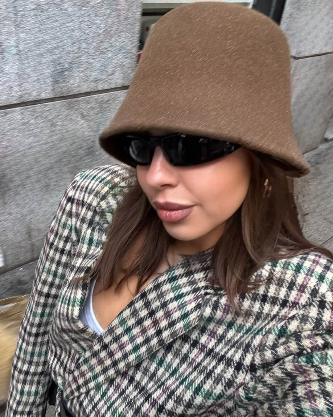 Margot Fuzzy Bucket Hat - Brown