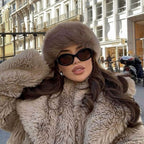 Odile Faux Fur Hat - Brown