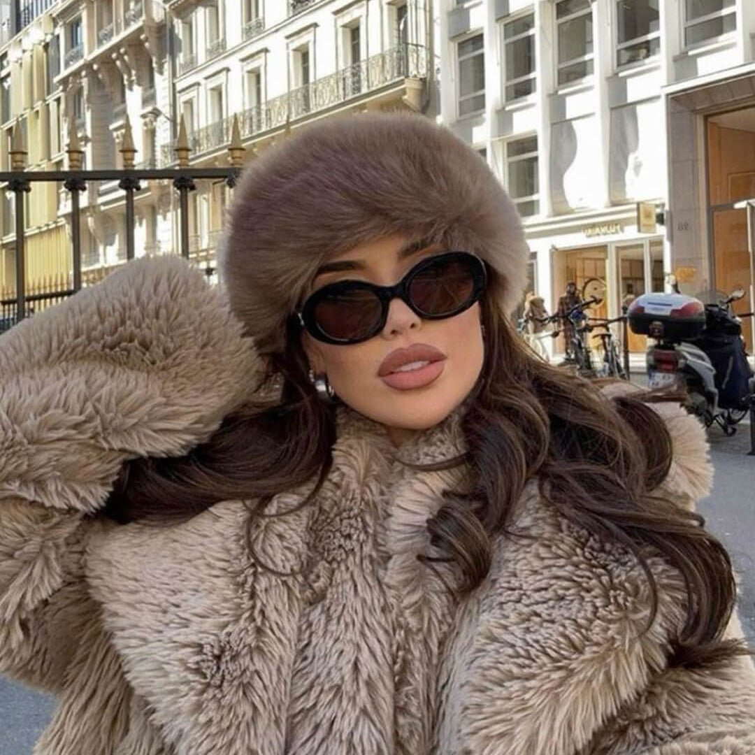 Odile Faux Fur Hat - Brown
