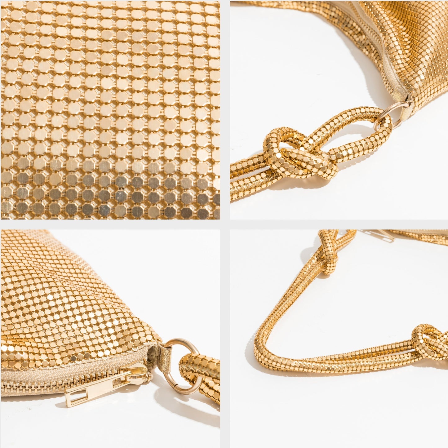 Dazzle mini hobo in chain mesh