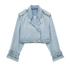 Verona Trench Jacket in Denim