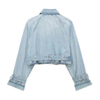 Verona Trench Jacket in Denim